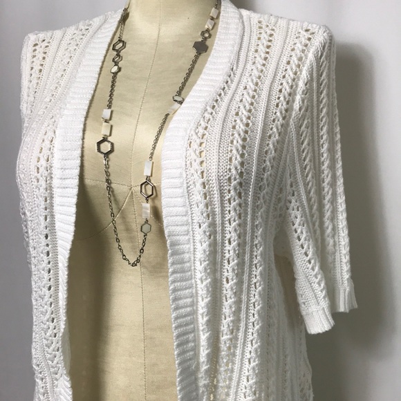 🌻 3/25 🌻 C&B Short Sleeve Crochet Cardigan - Picture 2 of 7